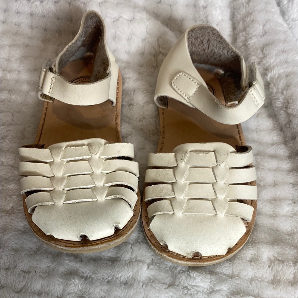 Whim and Wander by Sweethoney Kids Off White Sandals